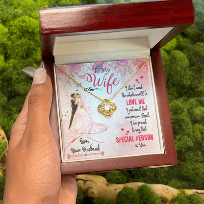 Valentine’s Day Gift for Wife - Emotional Jewelry from Husband for Anniversary Too - Love Knot Necklace