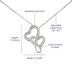 Best Gift for Wife from Husband - Emotional Love Jewelry for Birthday, Valentine’s Day, Anniversary & Christmas - Heart-to-heart Pendant Necklace