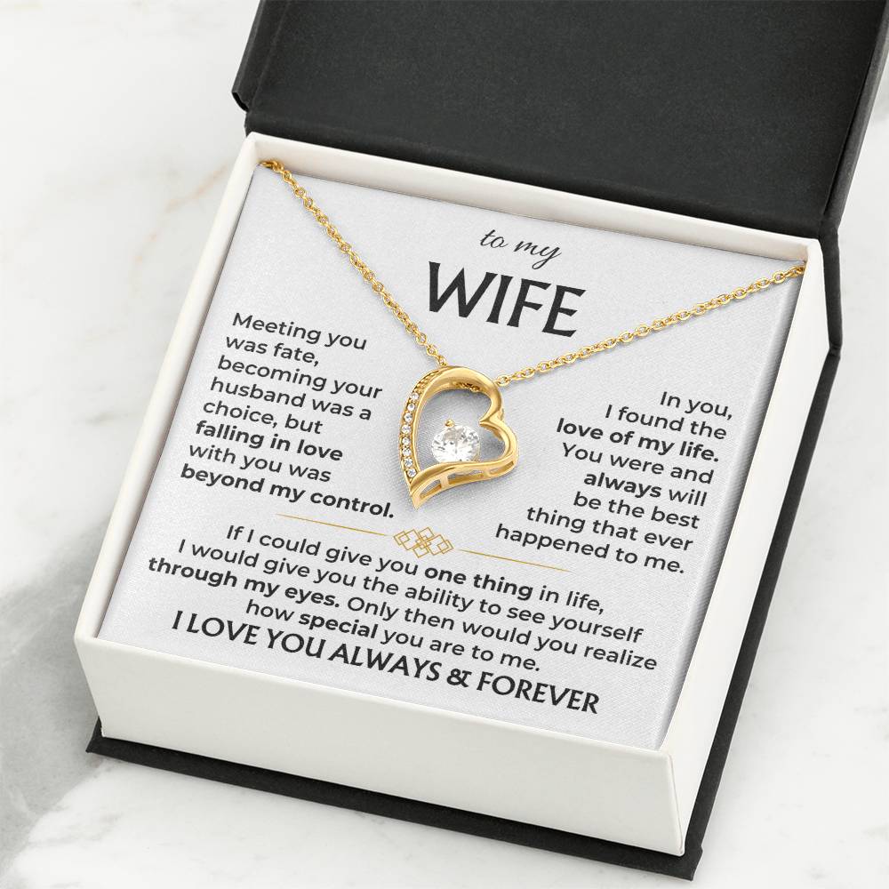 Love Gift for Wife from Husband - Sentimental Jewelry for Valentine’s Day, Anniversary, Birthday & Christmas - Forever Love Necklace