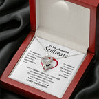 To My Beautiful Soulmate Necklace - Gift for Her for Birthday & Sweet Romantic Surprises - Heart-to-heart Pendant Necklace