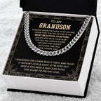 To My Grandson - Someday when the pages of my life end - Cuban Link Chain