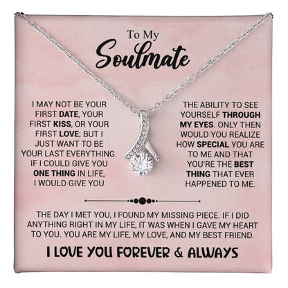 To My Soulmate Necklace - Heartfelt Gift for Her for Birthday & Romantic Days - Alluring Beauty Necklace