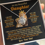 To My Daughter Necklace - Heartfelt Christmas Surprise from Daddy - Love Knot Necklace