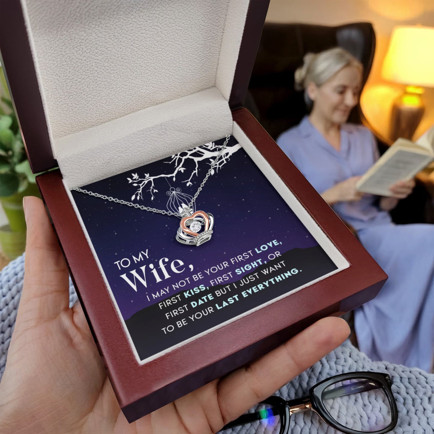 Unique Gift for Wife - Loving Jewelry from Husband for Birthday, Valentine’s Day & Holidays - Crown Pendant Necklace