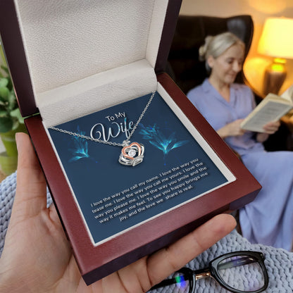 To My Wife Necklace - Emotional Husband-to-Wife Gift for Anniversary, Birthday & Valentine’s Day - Crown Pendant Necklace