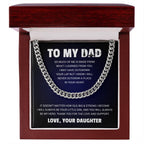 To My Dad Necklace Gift from Daughter - Cuban Link Chain