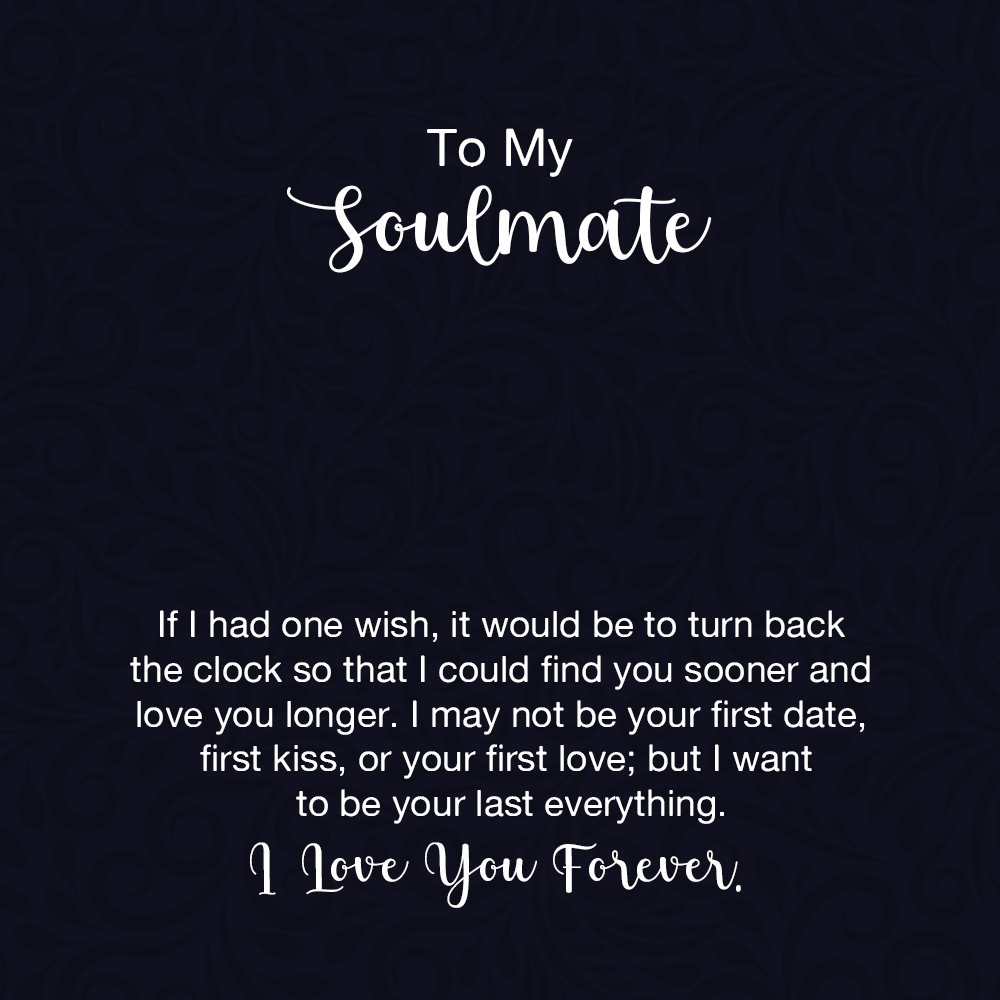 To My Soulmate Necklace - Soulmate Jewelry for Valentine’s Day & Gifts for Her - Crown Pendant Necklace