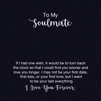 To My Soulmate Necklace - Soulmate Jewelry for Valentine’s Day & Gifts for Her - Crown Pendant Necklace