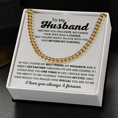 Cuban Link Chain for Husband – Birthday, Anniversary Gift from Wife