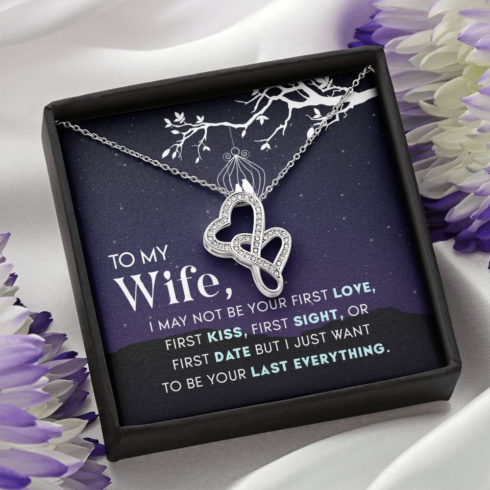 Valentine’s Day Wife Gift - Romantic Jewelry from Husband - Heart-to-heart Pendant Necklace