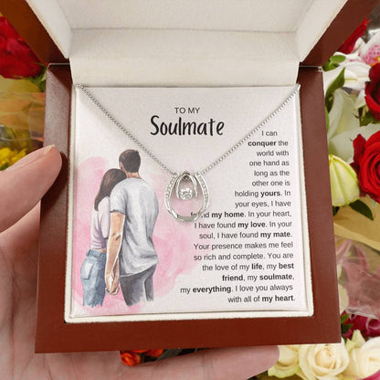 To My Soulmate Necklace - Perfect Gift for Romantic Celebrations & Appreciation Days - Lucky In Love Necklace
