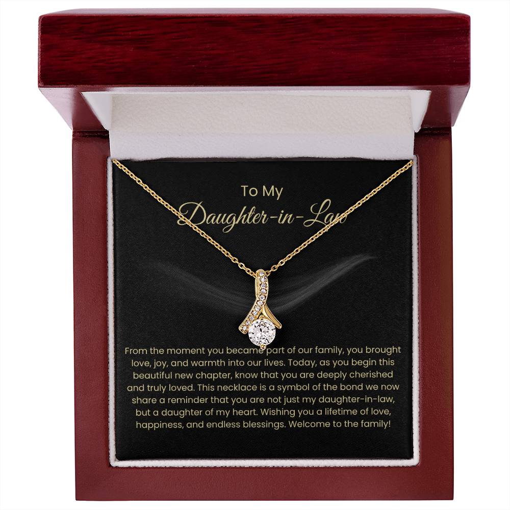 To My Daughter In Law - Alluring Beauty Necklace - Gift for Daughter in Law
