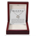 Big Sister & Little Sister Necklace - It's a special bond that spans the years - Gift for Sister - Love Knot Necklace