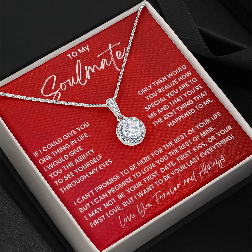 To My Soulmate Necklace - Soulmate Gift for Her for Valentine’s Day & Every Day Love - Eternal Hope Necklace