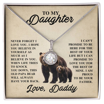 To My Daughter Necklace - Holiday Gift for Daughter from Daddy - Eternal Hope Necklace