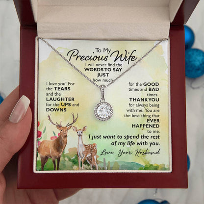 Love Gift for Wife from Husband - Sentimental Jewelry for Valentine’s Day, Anniversary, Birthday & Christmas - Eternal Hope Necklace