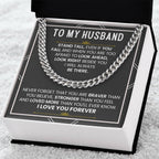 To My Husband – Cuban Link Chain – Wife to Husband Anniversary & Birthday Gift
