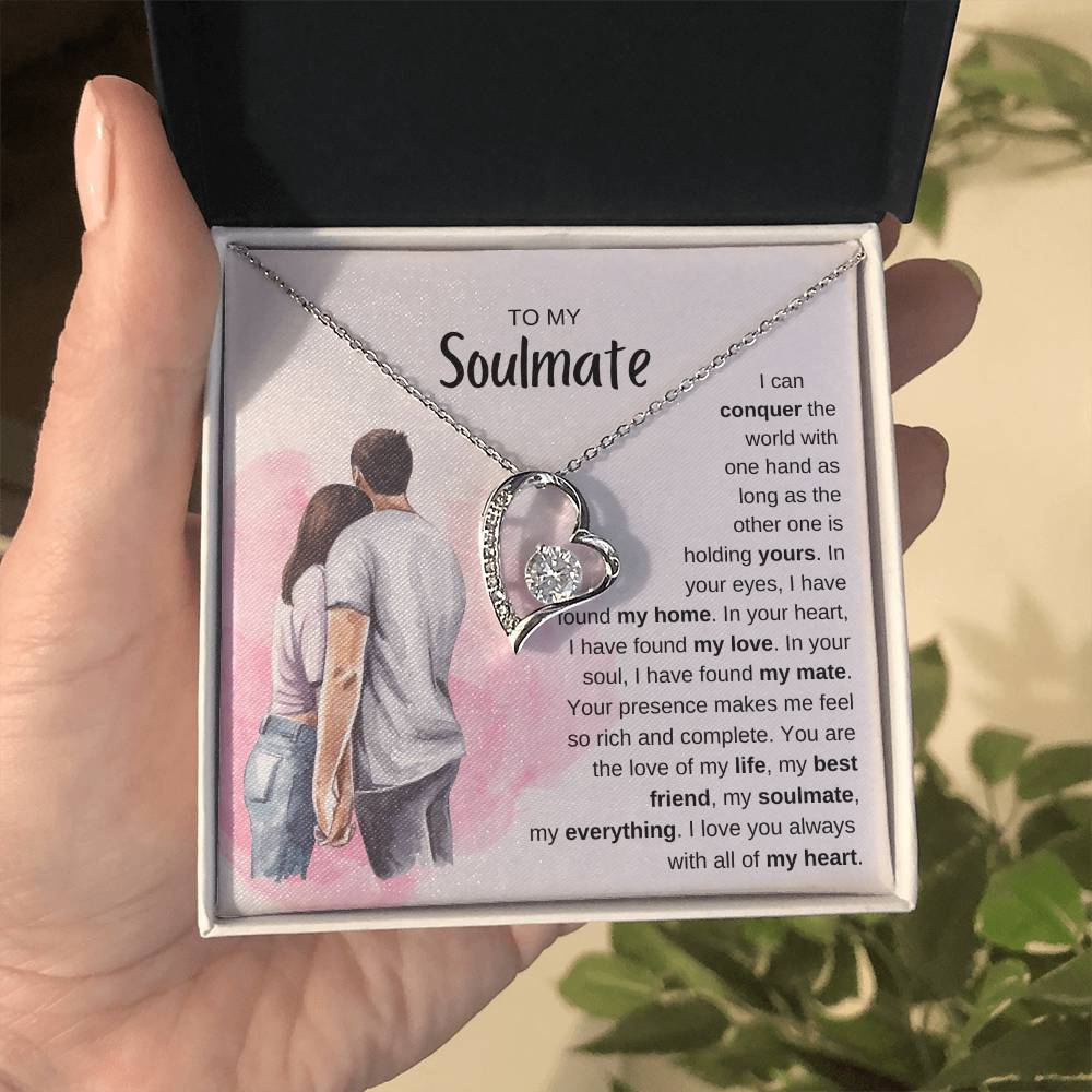 To My Soulmate Necklace - Unique Soulmate Gift for Her for Birthdays & Surprise Moments - Forever Love Necklace