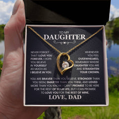 Special Gift for Daughter, Stunning Heart-shaped Necklace Keepsake, To My Daughter