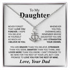 To My Daughter Necklace - Sentimental Surprise Gift from Dad - Anchor Pendant Necklace