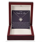 To My Sister In Law - Thank You for Accepting Me - Love Knot Necklace