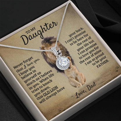 To My Daughter Necklace - Father to Daughter Gift for Graduation, Birthday & Big Life Moments - Eternal Hope Necklace