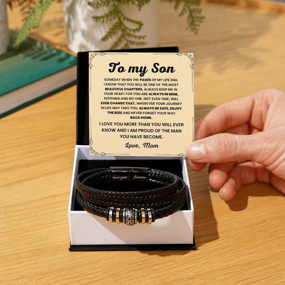 Gift for Son from Mother – Graduation, Christmas – Love You Forever Bracelet