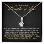 To My Daughter In Law - You are also my Daughter in heart - Alluring Beauty Necklace