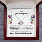 To Our Granddaughter - You Amaze Us Gift Jewelry from Grandma & Grandpa – Crown Pendant Necklace