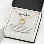 To My Daughter Necklace – Jewelry Gift for Daughter from Mother – Forever Love Necklace
