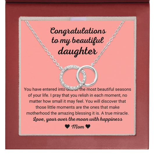 Pregnant Daughter Present from Mom necklace