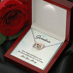 Gift for Grandma - Your Hugs and Kisses - Interlocking Hearts Necklace
