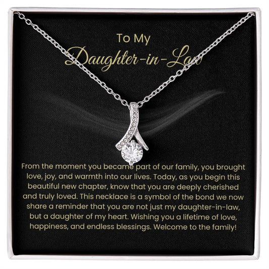 To My Daughter In Law - Alluring Beauty Necklace - Gift for Daughter in Law