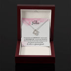 To My Sister - Gift for Sister - A sister is a forever friend - Love Knot Necklace