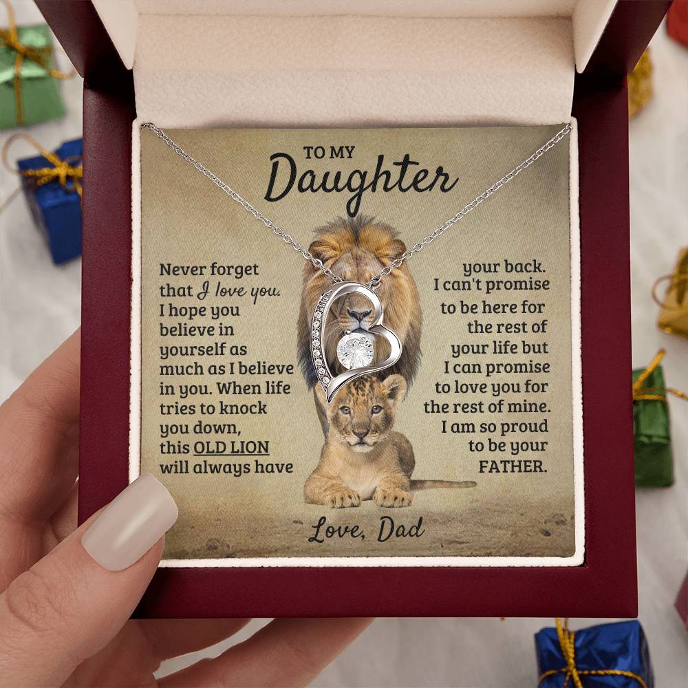 To My Daughter Necklace - I am so proud to be your father - Daughter Gift from Dad - Forever Love Necklace
