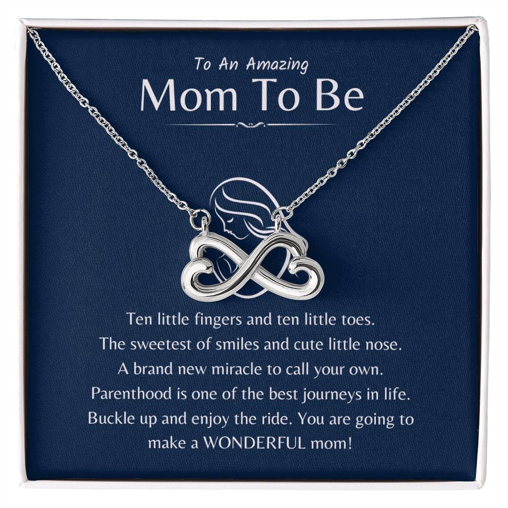 To An Amazing Mama To Be - Ten little fingers and ten little toes - Endless Love Necklace - New Mom Present