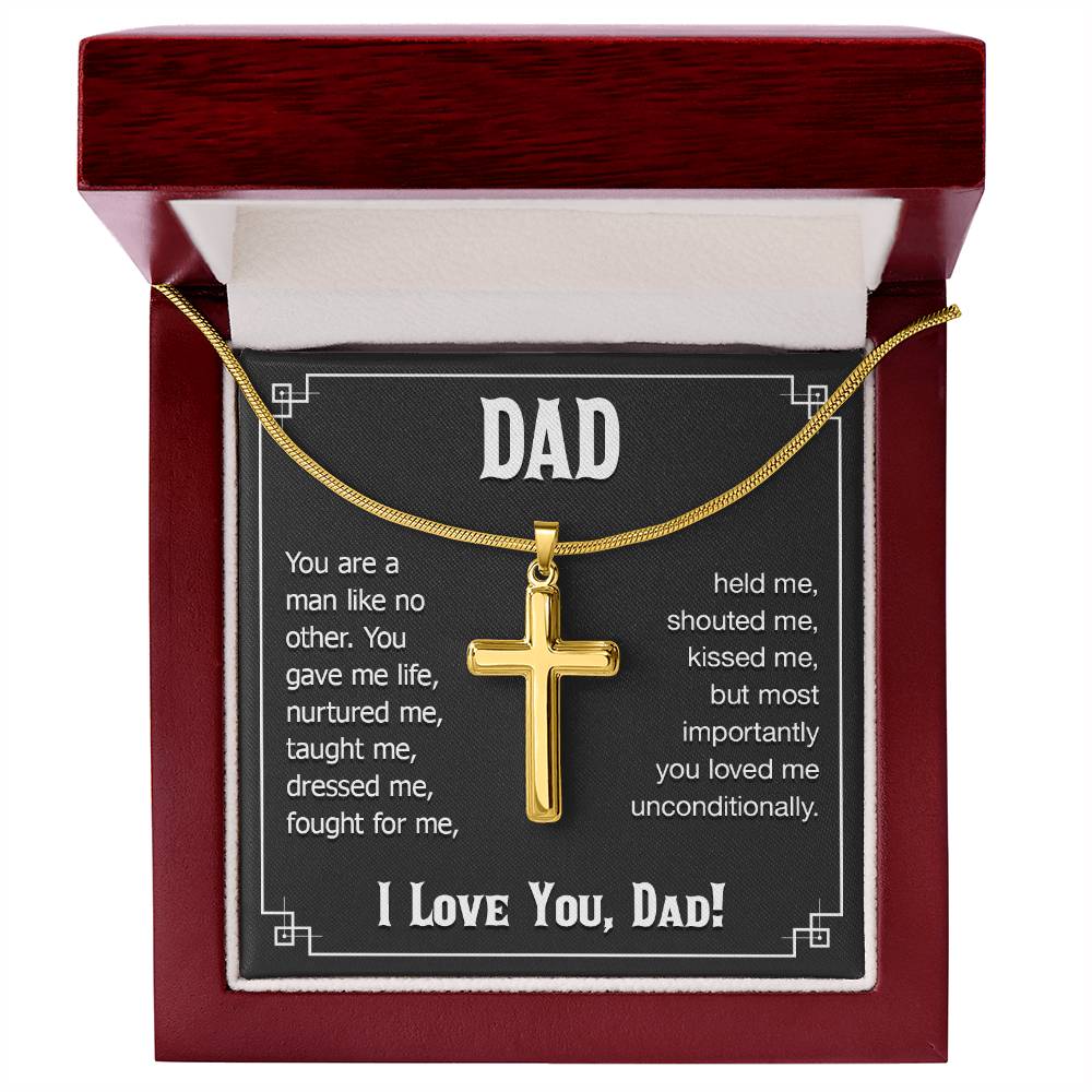 Dad - You are a man like no other - Present for Dad - Artisan Cross Necklace