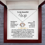 To My Wife Necklace - Meaningful Gift from Husband for Valentine’s Day - Crown Pendant Necklace