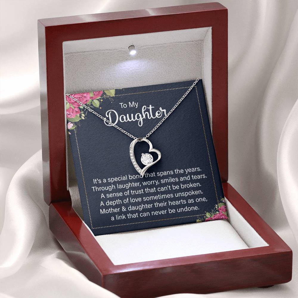 To My Daughter Necklace – Daughter Jewelry: Graduation, Birthday & Christmas – Forever Love Necklace