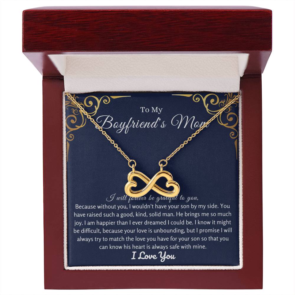 To My Boyfriend's Mom - I will forever be grateful to you - Endless Love Necklace - Unique Bf Mom Present