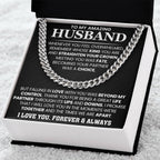 To My Husband – Cuban Link Chain – Anniversary & Birthday Gift from Wife