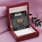 To My Lovely Mom - Thank You - Endless Love Necklace - Best Gift For Mom From Son
