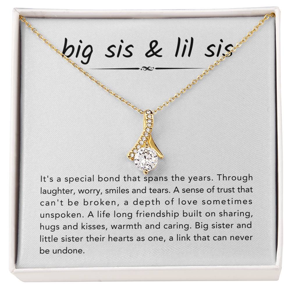 Big Sister & Little Sister Necklace - It's a special bond that spans the years - Gift for Sister - Alluring Beauty Necklace