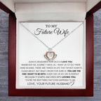 To My Future Wife Necklace - Best Romantic Jewelry Gift for Special Occasions & Love Appreciation - Crown Pendant Necklace