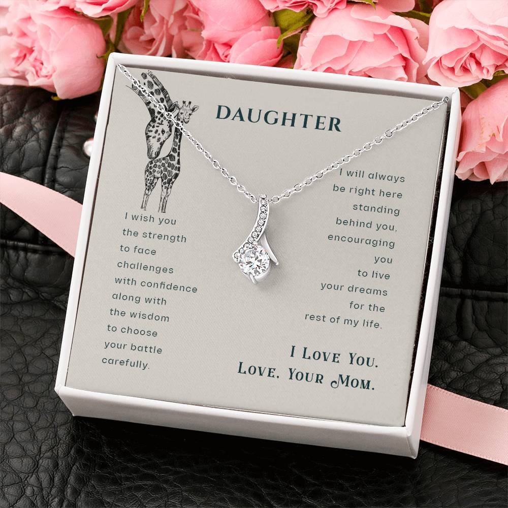 To My Daughter Necklace – Graduation & Christmas Gift from Mom – Alluring Beauty Necklace