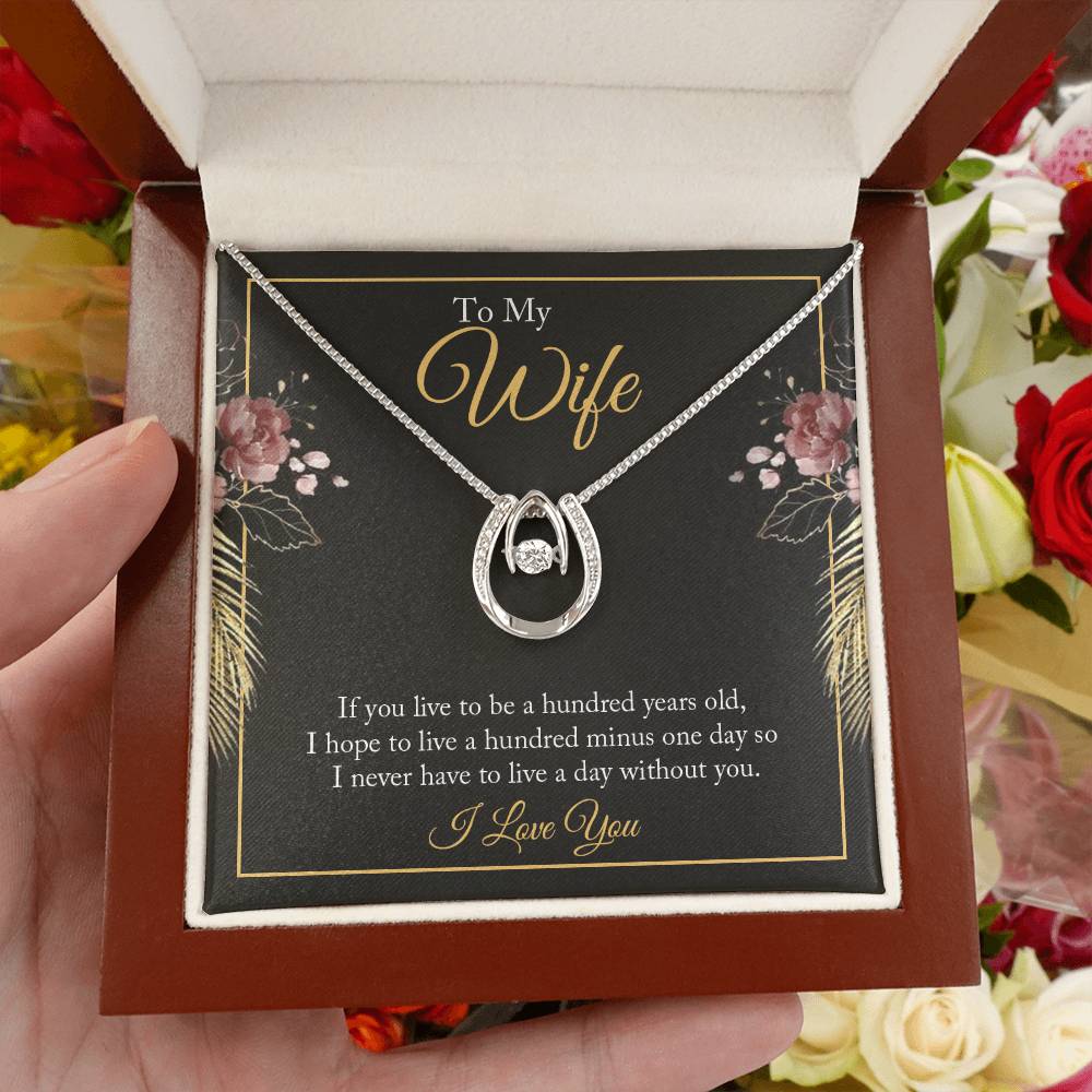 Valentine’s Day Gift for Wife - Emotional Jewelry from Husband for Anniversary Too - Lucky In Love Necklace