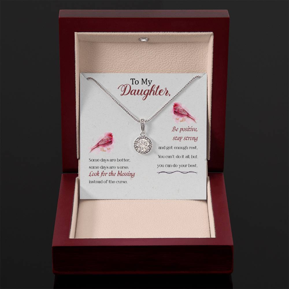 To My Daughter Necklace – Daughter Gift for Birthday, Graduation Achievements – Eternal Hope Necklace