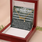 To My Air Force Wife Gift from Husband - Scripted Love Necklace