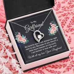 Elegant Heart Necklace For Women, Stylish Jewelry Gift, Meaningful Symbol Of Love, To My Girlfriend