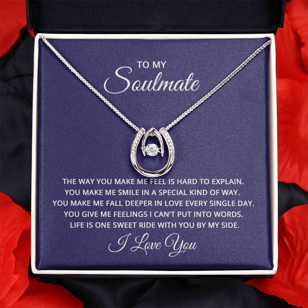 To My Soulmate Necklace - Long Distance Soulmate Gift for Valentine’s Day & Special Days - Lucky In Love Necklace